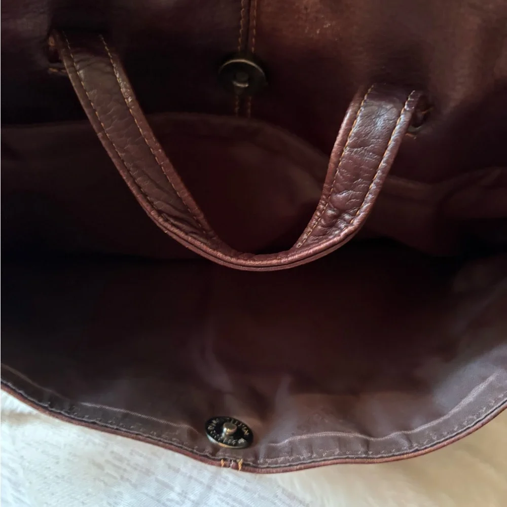 Kenneth Cole Reaction Dark Brown Leather Laptop Bag